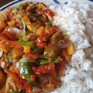 Nigerian meal served at Lizziano Kitchen